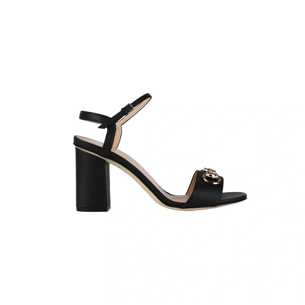Black Gucci Miro Horsebit Heels Size 38